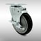 Service Caster 5 Inch SS Black Polyurethane Swivel Top Plate Caster with Brake SCC-SS20S514-PPUB-BLK-TLB - alternate 1